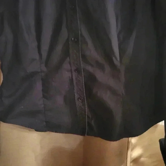 Tristan & Iseut Tailored Black Blouse size L - Picture 5 of 11